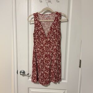 Reformation Red and White Floral Mini Dress